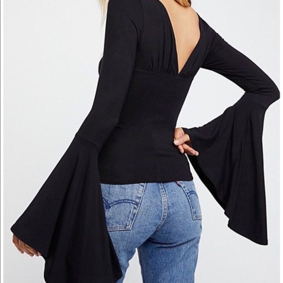 Free People NWT We the Free Black XS What a Babe - Picture 4 of 8